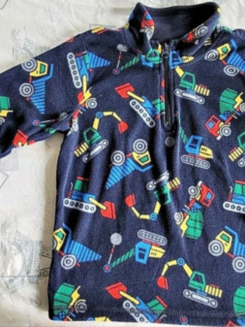 The Children's Place Toddler Boys Construction Glacier Fleece Half Zip Pullover